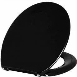 EUGAD WC-Sitz, Toilettendeckel mit Absenkautomatik Schwarz