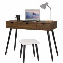 EUGAD Schminktisch, mit Aufklappbarem Spiegel, Schreibtisch mit 2 Schubladen, 100x40x75cm(L*B*H), Kosmetiktisch Computertisch mit große Tischplatte Eiche Weiß -Eugad Möbel Einkaufen a9fa8aac fa98 5ee8 8819 661cf5912174