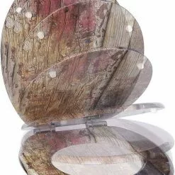 EUGAD WC-Sitz (1-St), Toilettensitz, WC Sitz mit Absenkautomatik, MDF, Holz, Softclose Scharnier Gr&uuml;ne Bl&auml;tter, Holzfarbe, Lilie, Seestern, Seestern Am Strand, Seestern Sonnenuntergang, Stone, &lrm;Lila Blume und Stones -Eugad Möbel Einkaufen aa107b9b 7a73 54b1 a86a 6fc644abafc8