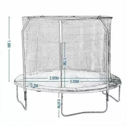 EUGAD Gartentrampolin, Trampolin 305 cm mit Sicherheitsnetz Blau -Eugad Möbel Einkaufen aa5f171e c326 4cff 996f 35e4f97027bb