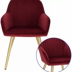 EUGAD Polsterstuhl (Set, 1 Stück), Esszimmerstuhl Küchenstuhl Samt, mit goldener Metallbeinen Blau, Bordeaux, Dunkelgrau, Dunkelgrün, Hellgrau, Rosa, Schwarz -Eugad Möbel Einkaufen ab0634cb d8cc 5778 b531 35e59af398d0