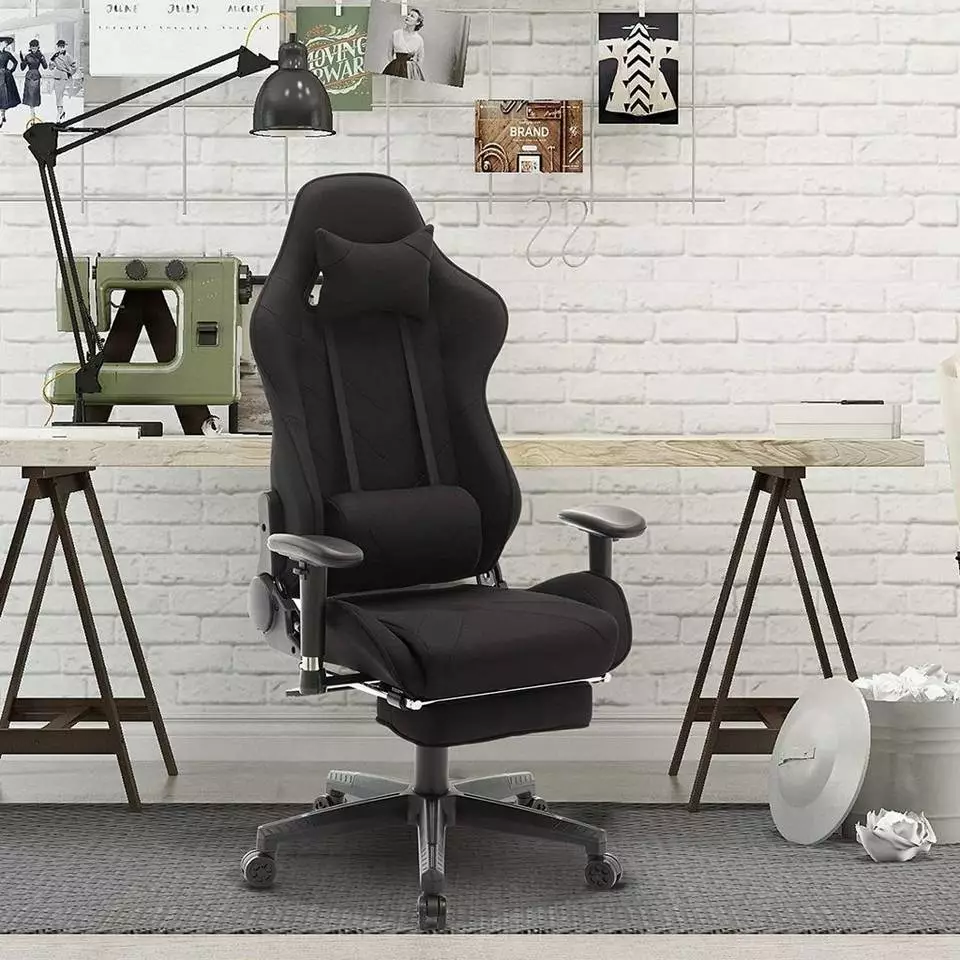 EUGAD Gaming Chair, Bürostuhl, Gaming Stuhl, Stoffbezug Rot Grau, Schwarz 18 EUGAD Gaming Chair, Bürostuhl, Gaming Stuhl, Stoffbezug Rot Grau, Schwarz – Bild 18