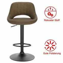 EUGAD Barhocker (2 St), 2er-Set 360° drehbar stufenlos höhenverstellbar mit Rückenlehne aus Kunstleder und Stahl Dunkelbraun Anthrazit, Grau -Eugad Möbel Einkaufen ab94cf57 32b6 54f1 a4d8 8d5dc7ddbd9e