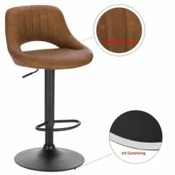 EUGAD Barhocker, 4er-Set Tresenhocker aus Kunstleder Gestell aus Stahl Dunkelbraun Anthrazit, Grau -Eugad Möbel Einkaufen ac98a244 a35b 5c85 9182 88f30ea1647f