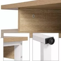 EUGAD Schreibtisch, mit Ablagen Holz 116x75x80cm Dunkelbuche Helleiche, Weiß 33 EUGAD Schreibtisch, mit Ablagen Holz 116x75x80cm Dunkelbuche Helleiche, Weiß -Eugad Möbel Einkaufen ad1f315e 5aaa 5c64 862b 4f4d0e8310ca