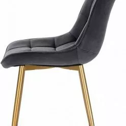 EUGAD Esszimmerstuhl, 6er-Set Küchenstühle Wohnzimmerstuhl mit Rückenlehne, Samt Sitzfläche, Gold Beine Schwarz Dunkelgrün, Grau, Rosa -Eugad Möbel Einkaufen ad6e52a3 244c 5a23 bb4d 4ddebdd0dfa4