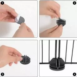 EUGAD Freigehege, Freigehege für Kaninchen Hasen Meerschweinchen Welpenauslauf Kleintiergehege Laufgitter mit Tür DIY 12 Platten Schwarz 142 x 72 x 36 cm -Eugad Möbel Einkaufen ad73b68b ea9c 54f4 a633 62d99c852cec