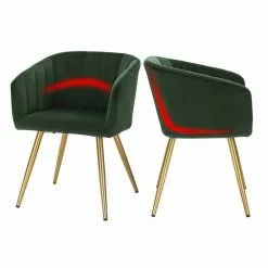 EUGAD Esszimmerstuhl, 2er-Set Esszimmerstuhl Polsterstuhl aus Samt Dunkelgrün Dunkelgrau, Dunkelgrün, Rosa, Schwarz -Eugad Möbel Einkaufen ae2c6bc3 ec26 463a 89a8 10b4b0a0ad03