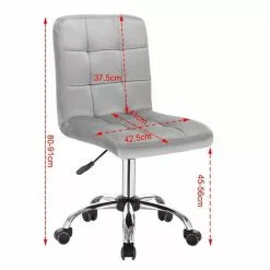 EUGAD Schreibtischstuhl, Arbeitshocker Bürohocker Samt Metall, 360° drehbar, Rosa Hellgrau -Eugad Möbel Einkaufen af2e8633 e8b5 5e86 aa80 391adaf80af1