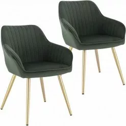 EUGAD Esszimmerstuhl, stühle 2er-Set,Samt,mit goldener Metallbeinen Blau, Bordeaux, Dunkelgrau, Dunkelgr&uuml;n, Hellgrau, Rosa, Schwarz -Eugad Möbel Einkaufen afe5b339 1339 5411 8b15 781c047130bb