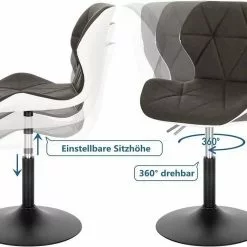 EUGAD Barhocker (4 St), niedriger Barhocker 360° Drehstuhl mit Rückenlehne 120kg belastbar Stuhl höhenverstellbar Kunstleder Sitzhöhe 40-54cm Dunkelbraun Weiß Anthrazit+Weiß, Dunkelbraun+Weiß -Eugad Möbel Einkaufen b229f584 dad1 419f b0e3 8415aedcc764