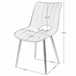 EUGAD Esszimmerstuhl (2 Stück), Küchenstuhl, Polsterstuhl, Wohnzimmerstuhl ohne Armlehne, Metallbeine, Samt, Dunkelgrau Hellgrau, Schwarz -Eugad Möbel Einkaufen b2d781aa 7202 476b b35c f54b3b5c9c84