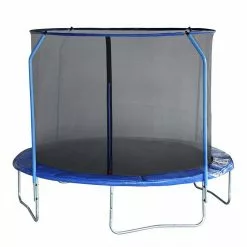 EUGAD Gartentrampolin, Trampolin 244 cm mit Sicherheitsnetz Blau
