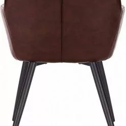 EUGAD Esszimmerstuhl, 6er-Set Esszimmerstuhl aus Kunstleder Metallbeine Schwarz Dunkelbraun -Eugad Möbel Einkaufen b39f0b4b 93ce 4f08 a808 5e27b31c796d