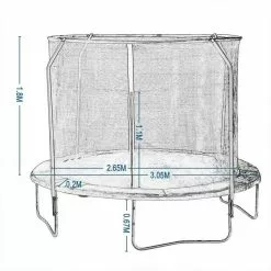 EUGAD Gartentrampolin, (1), Trampolin 305 cm mit Sicherheitsnetz Schwarz -Eugad Möbel Einkaufen b442279c f384 470e b8d1 2202f487bf39
