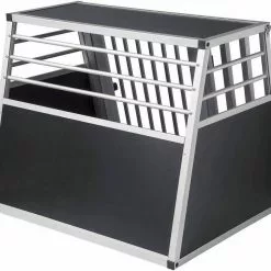 EUGAD Tiertransportbox, Hundetransportbox Alu Hundebox Reisebox Autobox für große Hunde Husky Samojede Weimaraner Border Collie Chow-Chow Shetland Sheepdog 80 x 65 x 65 cm XL Schwarz -Eugad Möbel Einkaufen b65d59b7 6372 5cbe 9b3c d8fc7a437182