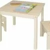EUGAD Sitzgruppe, Kindersitzgruppe 1 Kindertisch und 2 Kinderstühle Set aus MDF Kindersitzgarnitur Holzoptik Naturfarbe