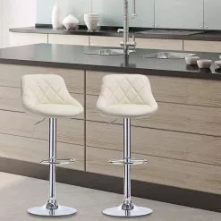 EUGAD Barhocker, 2er-Set Barstühle, höhenverstellbar, 360°drehbar Weiß Bordeaux, Cremewei&szlig;, Grau, Khaki, Rot, Schwarz, Wei&szlig; -Eugad Möbel Einkaufen b77de9e9 86c4 51c9 9e75 ae6238251b4b