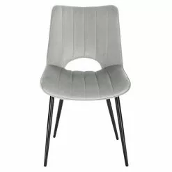 EUGAD Esszimmerstuhl (2 Stück), Küchenstuhl, Polsterstuhl, Wohnzimmerstuhl ohne Armlehne, Metallbeine, Samt, Dunkelgrau Hellgrau, Schwarz -Eugad Möbel Einkaufen b78de8fb bdb5 46b6 818f 07dd559debdb