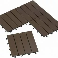 EUGAD WPC-Fliesen, 22 Stück WPC Terrassenfliesen in T-Form 30x30cm Dunkelgrau Anthrazit, Braun, Hellgrau -Eugad Möbel Einkaufen b7f18c19 54ca 5844 874f 60f66ec3641a