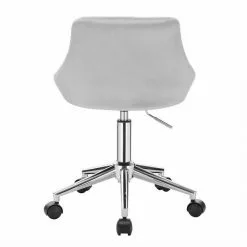 EUGAD Schreibtischstuhl (1 Stück), Bürohocker Rollhocker mit Rollen, Samt, höhenverstellbar, Rosa Dunkellgrau, Hellgrau -Eugad Möbel Einkaufen b864d171 a7c7 5b22 87b1 0f8b230d89b1