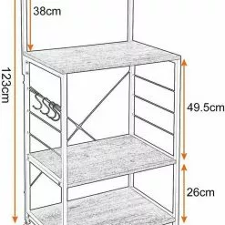EUGAD Küchenregal, Standregal Bäckerregal mit 4 S-Haken, Industrie-Design, Vintage 8 EUGAD Küchenregal, Standregal Bäckerregal mit 4 S-Haken, Industrie-Design, Vintage -Eugad Möbel Einkaufen b893fda8 198f 52f5 a8c1 b112ab1e18d0