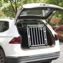 EUGAD Tiertransportbox, Hundetransportbox Alu Hundebox Reisebox Autobox für Husky Samojede Weimaraner Labrador Golden Retriever 90 x 65 x 69 cm XXL Schwarz Grau -Eugad Möbel Einkaufen ba491633 01f3 5cf2 97a5 eb637d46348c