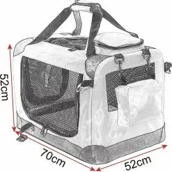 EUGAD Tiertransporttasche, Hundebox faltbar Hundetransportbox Auto Transportbox Reisebox Katzenbox Schwarz -Eugad Möbel Einkaufen baaf091e 02e2 4caa 8c8b 44886a3b8f03