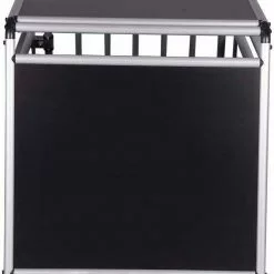 EUGAD Tierreisebox, Hundetransportbox Alu Hundebox Reisebox Autobox für kleine/mittlere Hunde Französische Bulldogge Beagle Terriers Dackel Shiba Inu 69 x 54 x 50 cm L Schwarz -Eugad Möbel Einkaufen bb99a5a2 6e33 504c 890f 9cdd0a9aa2f8