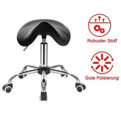 EUGAD Drehstuhl (1 Stück), Sattelhocker gepolstert höhenverstellbar aus Kunstleder Grau Schwarz, Wei&szlig; -Eugad Möbel Einkaufen bca31e1b b5e6 5310 8cfd b5b0b0c2ce5b