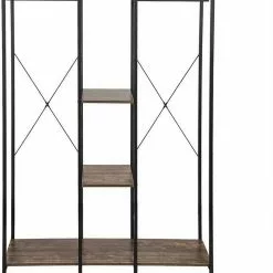 EUGAD Kleiderständer, Wäscheständer Garderobenständer mit Ablage Schwarzrohre und Eiche Platte Schwarz-Hell Eiche, Schwarz-Vintage, Wei&szlig;-Eiche -Eugad Möbel Einkaufen bd35edc1 f58e 51cc bac6 0b29c15c7704