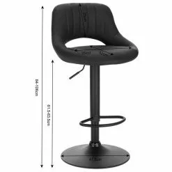 EUGAD Barhocker (2 St), 2er-Set 360° drehbar stufenlos höhenverstellbar mit Rückenlehne aus Kunstleder und Stahl Dunkelbraun Anthrazit, Grau -Eugad Möbel Einkaufen be99d52e 2cbc 509a bc40 d3ad8087c3bb