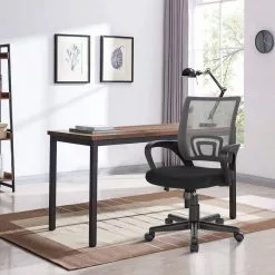 EUGAD Chefsessel (1 Stück), Bürostuhl mit Netz-Design-Sitzkissen Wippfunktion, Mesh, Schwarz Grau -Eugad Möbel Einkaufen beb2dc0a 07a2 5dbb bcaa b057f9ae55fd