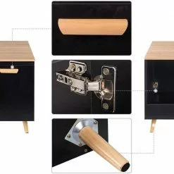 EUGAD Waschbeckenunterschrank Badschrank Unterschrank mit 2 Türe Weiß Grau, Schwarz, Wei&szlig; -Eugad Möbel Einkaufen bf2ce1a3 4c15 5c0c bfdf e5fa56da69dc