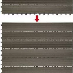 EUGAD WPC-Fliesen, WPC Fliesen Klickfliesen in Holzoptik 12 Stücke für 2m² Coffee Anthrazit, Grau, Hellgrau, Braun -Eugad Möbel Einkaufen bf8bd183 c810 58e1 befa 46f3d0564765