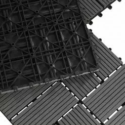 EUGAD WPC-Fliesen, 11 Stück WPC Terrassenfliesen Klickfliesen 30x30cm Hellgrau Anthrazit, Coffee, Dunkelgrau -Eugad Möbel Einkaufen bf94b1bd 53b7 5311 9198 b439e28a95bd