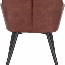 EUGAD Esszimmerstuhl, aus Kunstleder mit Armlehnen und Rückenlehne Gestell aus Metall Schwarz Braun, Dunkelbraun, Dunkelgrau -Eugad Möbel Einkaufen bf96bbb1 0df7 56f5 9d0e f41e4d2a2c62