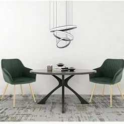 EUGAD Polsterstuhl (Set, 1 Stück), Esszimmerstuhl Küchenstuhl Samt, mit goldener Metallbeinen Blau, Bordeaux, Dunkelgrau, Dunkelgrün, Hellgrau, Rosa, Schwarz -Eugad Möbel Einkaufen bfc3819a 6871 435e 8035 388c5dc627dc