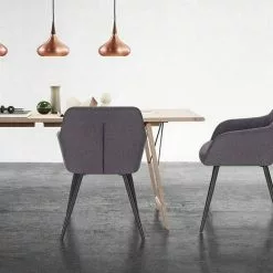 EUGAD Esszimmerstuhl, Polsterstuhl Leinen,mit Armlehnen Metallbeinen Dunkelgrau, Hellgrau -Eugad Möbel Einkaufen c0126f24 fb9b 5873 bc69 19e60fef79e5