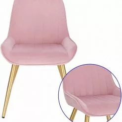 EUGAD Esszimmerstuhl, 4 Stücke Retro Küchenstuhl Sitzfläche aus Samt mit Metallbeine Dunkelgrün Bordeaux, Dunkelgrau, Dunkelgrün, Hellgrau, Rosa, Schwarz -Eugad Möbel Einkaufen c1530e40 151e 5b2d b581 d641b05bd7da