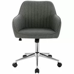 EUGAD Schreibtischstuhl, Bürostuhl Bürohocker Rollhocker aus Leinen Hellgrau Duneklgrau -Eugad Möbel Einkaufen c1627200 8ea1 5a6d bb6a c662842f0168