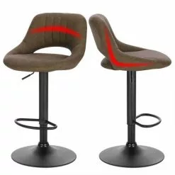 EUGAD Barhocker, 4er-Set Tresenhocker aus Kunstleder Gestell aus Stahl Dunkelbraun Anthrazit, Grau -Eugad Möbel Einkaufen c1c172e0 6d08 5aee b8ea a53f95c314bf