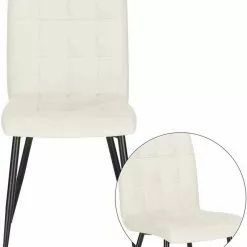 EUGAD Esszimmerstuhl (4 Stück), Polsterstuhl Wohnzimmerstuhl Samtstuhl Sessel mit Rückenlehne, Metallbeine, Sitzfläche aus Samt, Blau Creme, Dunkelgrau, Hellgrau, Rosa -Eugad Möbel Einkaufen c2997b41 93a7 4d40 ace7 d0d33385a110