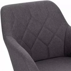 EUGAD Esszimmerstuhl (2 Stück), Wohnzimmerstuhl aus Leinen Polsterstuhl mit Armlehnen und Rückenlehne schwarze Gestell aus Metall Hellgrau Dunkelgrau -Eugad Möbel Einkaufen c2b81c2a 4903 56a0 aee1 b9095b6c5405