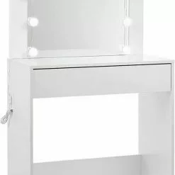 EUGAD Schminktisch, Frisiertisch 10 LED-Lampen mit Schubladen 80x40cm Schwarz Weiß -Eugad Möbel Einkaufen c2dc4b9e 6f02 4f50 b439 f6439ad3811e