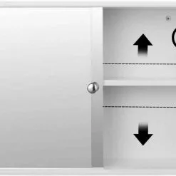 EUGAD Spiegelschrank Hängeschrank Badschrank mit Ablage aus Holz 56 x 36 x 14 cm weiß -Eugad Möbel Einkaufen c34b45b4 4f41 547f 95a2 aa28374a16a7