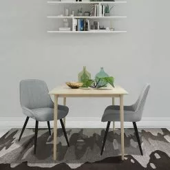 EUGAD Polsterstuhl (2 Stück), Esszimmerstühle aus Leinen mit stabilen Metallbeinen, mit Rückenlehne und gepolsterter Sitzfläche Dunkelgrau, Hellgrau -Eugad Möbel Einkaufen c569d905 3d58 5b7d 9997 4d1fdc66770f