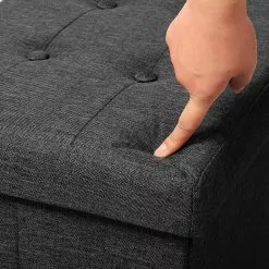 EUGAD Sitzhocker, Fußhocker Sitzbank mit Stauraum Deckel Abnehmbar Leinen Dunkelgrau Beige, Cremeweiß -Eugad Möbel Einkaufen c5f7df5b 5635 578d 8b01 1bc4751c9093