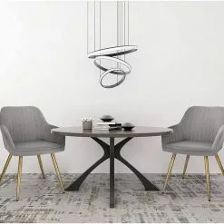 EUGAD Esszimmerstuhl, stühle 2er-Set,Samt,mit goldener Metallbeinen Blau, Bordeaux, Dunkelgrau, Dunkelgr&uuml;n, Hellgrau, Rosa, Schwarz -Eugad Möbel Einkaufen c84e59f7 67b2 5edb 935e 4a6317294231