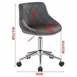 EUGAD Schreibtischstuhl (1 Stück), Bürohocker Rollhocker mit Rollen, Samt, höhenverstellbar, Rosa Dunkellgrau, Hellgrau -Eugad Möbel Einkaufen c8a54bf0 4e97 53f9 a9d8 593f91b2e6fe